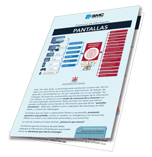 folleto informativo campaña: Consumo de información "Pantallas"